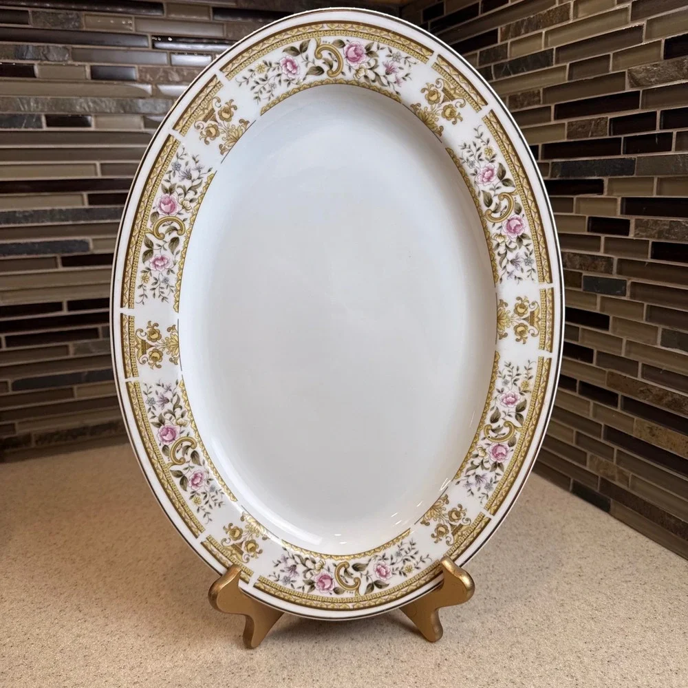 VTG Wallace Heritage Daphne Oval Serving Platter 14